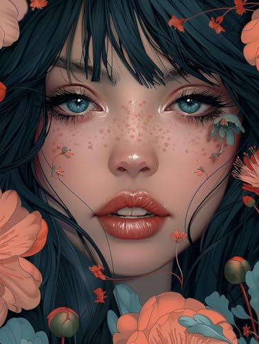 Diamond Painting Frau, 5D Diamond Painting Erwachsene Blume, DIY Basteln Erwachsene, Mosaikherstellung Set, Vollbohrer Diamant Kunst Stickerei Kreuzstich Kits, Deko Wohnzimmer 100x130cm 4-8574 Diamond Painting Frau, 5D Diamond Painting Erwachsene Blume, DIY Basteln Erwachsene, Mosaikherstellung Set, Vollbohrer Diamant Kunst Stickerei Kreuzstich Kits, Deko Wohnzimmer 100x130cm 4-8574 von KUEGDUNG
