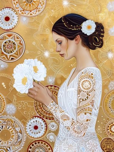 Diamond Painting Frau, Blume 5D Diamond Painting Erwachsene, DIY Basteln Erwachsene, Vollbohrer Diamant Kunst Stickerei Kreuzstich Kits, Deko Wohnzimmer und Wanddeko, Geschenke 60X70cm L-7181 Diamond Painting Frau, Blume 5D Diamond Painting Erwachsene, DIY Basteln Erwachsene, Vollbohrer Diamant Kunst Stickerei Kreuzstich Kits, Deko Wohnzimmer und Wanddeko, Geschenke 60X70cm L-7181 von KUEGDUNG