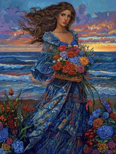 Diamond Painting Frau, Blume 5D Diamond Painting Erwachsene, DIY Basteln Erwachsene, Vollbohrer Diamant Kunst Stickerei Kreuzstich Kits, Deko Wohnzimmer und Wanddeko, Geschenke 70x95cm 0-2467 Diamond Painting Frau, Blume 5D Diamond Painting Erwachsene, DIY Basteln Erwachsene, Vollbohrer Diamant Kunst Stickerei Kreuzstich Kits, Deko Wohnzimmer und Wanddeko, Geschenke 70x95cm 0-2467 von KUEGDUNG