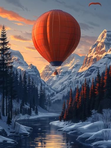 Diamond Painting HeißLuftballon, Berg 5D Diamond Painting Erwachsene, DIY Basteln Erwachsene, Vollbohrer Diamant Kunst Stickerei Kreuzstich Kits, Deko Wohnzimmer und Wanddeko 100x130cm 6-7809 Diamond Painting HeißLuftballon, Berg 5D Diamond Painting Erwachsene, DIY Basteln Erwachsene, Vollbohrer Diamant Kunst Stickerei Kreuzstich Kits, Deko Wohnzimmer und Wanddeko 100x130cm 6-7809 von KUEGDUNG