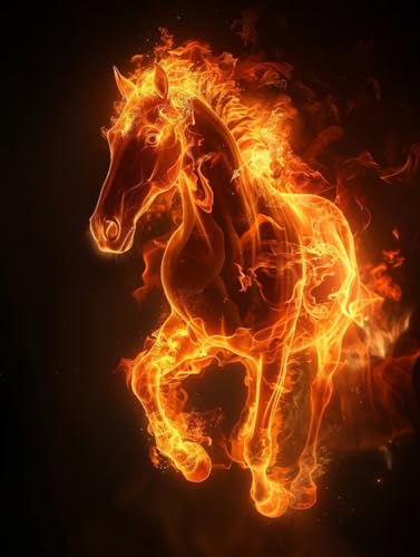 Diamond Painting Horse, Flamme 5D Diamond Painting Erwachsene, DIY Basteln Erwachsene, Vollbohrer Diamant Kunst Stickerei Kreuzstich Kits, Deko Wohnzimmer und Wanddeko, Geschenke 100x135cm S-5934 Diamond Painting Horse, Flamme 5D Diamond Painting Erwachsene, DIY Basteln Erwachsene, Vollbohrer Diamant Kunst Stickerei Kreuzstich Kits, Deko Wohnzimmer und Wanddeko, Geschenke 100x135cm S-5934 von KUEGDUNG