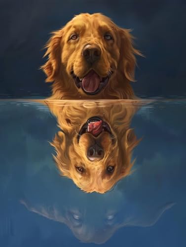 Diamond Painting Hund, Tier Diamond Painting Erwachsene, 5D DIY Bastelset Erwachsene Frauen, Vollbohrer Diamanten Malerei Stickerei Kreuzstich Set für Deko Wohnzimmer, Geschenke 60X70cm 7-3179 Diamond Painting Hund, Tier Diamond Painting Erwachsene, 5D DIY Bastelset Erwachsene Frauen, Vollbohrer Diamanten Malerei Stickerei Kreuzstich Set für Deko Wohnzimmer, Geschenke 60X70cm 7-3179 von KUEGDUNG