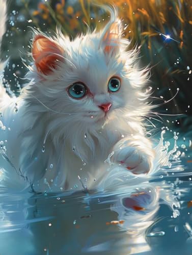 Diamond Painting Katze, Tier 5D Diamond Painting Erwachsene, DIY Basteln Erwachsene, Vollbohrer Diamant Kunst Stickerei Kreuzstich Kits, Deko Wohnzimmer und Wanddeko, Geschenke 100x130cm K-8547 Diamond Painting Katze, Tier 5D Diamond Painting Erwachsene, DIY Basteln Erwachsene, Vollbohrer Diamant Kunst Stickerei Kreuzstich Kits, Deko Wohnzimmer und Wanddeko, Geschenke 100x130cm K-8547 von KUEGDUNG