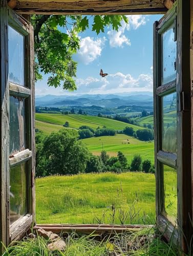 Diamond Painting Landschaft, Wiese 5D Diamond Painting Erwachsene, DIY Basteln Erwachsene, Vollbohrer Diamant Kunst Stickerei Kreuzstich Kits, Deko Wohnzimmer und Wanddeko, Geschenke 70x95cm W-8431 Diamond Painting Landschaft, Wiese 5D Diamond Painting Erwachsene, DIY Basteln Erwachsene, Vollbohrer Diamant Kunst Stickerei Kreuzstich Kits, Deko Wohnzimmer und Wanddeko, Geschenke 70x95cm W-8431 von KUEGDUNG