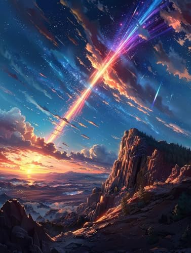 Diamond Painting Meteor, Landschaft 5D Diamond Painting Erwachsene, DIY Basteln Erwachsene, Vollbohrer Diamant Kunst Stickerei Kreuzstich Kits, Deko Wohnzimmer und Wanddeko, Geschenke 100x130cm 4-6380 Diamond Painting Meteor, Landschaft 5D Diamond Painting Erwachsene, DIY Basteln Erwachsene, Vollbohrer Diamant Kunst Stickerei Kreuzstich Kits, Deko Wohnzimmer und Wanddeko, Geschenke 100x130cm 4-6380 von KUEGDUNG