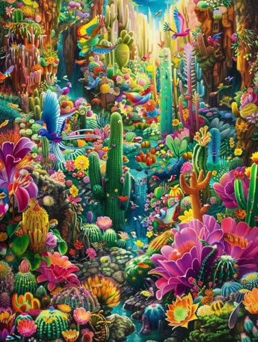 Diamond Painting Pflanzen, Vogel 5D Diamond Painting Erwachsene, DIY Basteln Erwachsene, Vollbohrer Diamant Kunst Stickerei Kreuzstich Kits, Deko Wohnzimmer und Wanddeko, Geschenke 100x135cm O-4820 von KUEGDUNG