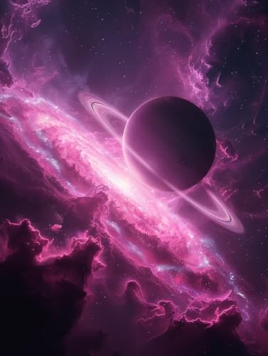 Diamond Painting Planet, Landschaft 5D Diamond Painting Erwachsene, DIY Basteln Erwachsene, Vollbohrer Diamant Kunst Stickerei Kreuzstich Kits, Deko Wohnzimmer und Wanddeko, Geschenke 90x120cm 6-2099 von KUEGDUNG