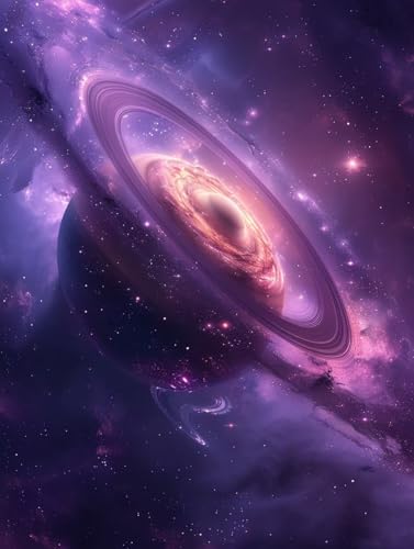 Diamond Painting Planet, Sternenhimmel 5D Diamond Painting Erwachsene, DIY Basteln Erwachsene, Vollbohrer Diamant Kunst Stickerei Kreuzstich Kits, Deko Wohnzimmer und Wanddeko 100x130cm B-4939 von KUEGDUNG