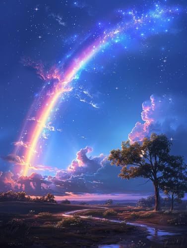 Diamond Painting Regenbogen, 5D Diamond Painting Erwachsene Landschaft, DIY Basteln Erwachsene, Mosaikherstellung Set, Vollbohrer Diamant Kunst Stickerei Kits, Deko Wohnzimmer 70x95cm J-2692 Diamond Painting Regenbogen, 5D Diamond Painting Erwachsene Landschaft, DIY Basteln Erwachsene, Mosaikherstellung Set, Vollbohrer Diamant Kunst Stickerei Kits, Deko Wohnzimmer 70x95cm J-2692 von KUEGDUNG