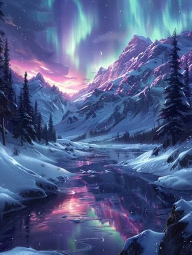 Diamond Painting Rivers, 5D Diamond Painting Erwachsene Berg, DIY Basteln Erwachsene, Mosaikherstellung Set, Vollbohrer Diamant Kunst Stickerei Kreuzstich Kits, Deko Wohnzimmer 100x130cm I-9944 Diamond Painting Rivers, 5D Diamond Painting Erwachsene Berg, DIY Basteln Erwachsene, Mosaikherstellung Set, Vollbohrer Diamant Kunst Stickerei Kreuzstich Kits, Deko Wohnzimmer 100x130cm I-9944 von KUEGDUNG