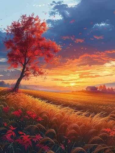 Diamond Painting Sonnenuntergang, 5D Diamond Painting Erwachsene Landschaft, DIY Basteln Erwachsene, Mosaikherstellung Set, Vollbohrer Diamant Kunst Stickerei Kits, Deko Wohnzimmer 80X110cm I-1531 Diamond Painting Sonnenuntergang, 5D Diamond Painting Erwachsene Landschaft, DIY Basteln Erwachsene, Mosaikherstellung Set, Vollbohrer Diamant Kunst Stickerei Kits, Deko Wohnzimmer 80X110cm I-1531 von KUEGDUNG
