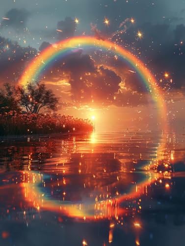Diamond Painting Sonnenuntergang, 5D Diamond Painting Erwachsene Regenbogen, DIY Basteln Erwachsene, Mosaikherstellung Set, Vollbohrer Diamant Kunst Stickerei Kits, Deko Wohnzimmer 60X70cm Z-9913 Diamond Painting Sonnenuntergang, 5D Diamond Painting Erwachsene Regenbogen, DIY Basteln Erwachsene, Mosaikherstellung Set, Vollbohrer Diamant Kunst Stickerei Kits, Deko Wohnzimmer 60X70cm Z-9913 von KUEGDUNG