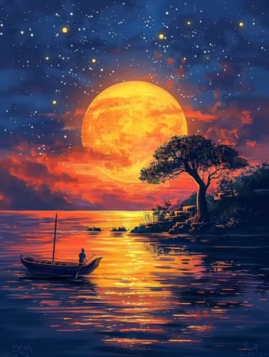 Diamond Painting Sonnenuntergang, Baum 5D Diamond Painting Erwachsene, DIY Basteln Erwachsene, Vollbohrer Diamant Kunst Stickerei Kreuzstich Kits, Deko Wohnzimmer und Wanddeko 60X80cm 8-1728 Diamond Painting Sonnenuntergang, Baum 5D Diamond Painting Erwachsene, DIY Basteln Erwachsene, Vollbohrer Diamant Kunst Stickerei Kreuzstich Kits, Deko Wohnzimmer und Wanddeko 60X80cm 8-1728 von KUEGDUNG