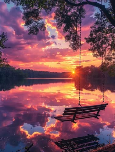 Diamond Painting Sonnenuntergang, Landschaft 5D Diamond Painting Erwachsene, DIY Basteln Erwachsene, Vollbohrer Diamant Kunst Stickerei Kreuzstich Kits, Deko Wohnzimmer und Wanddeko 100x135cm A-6165 Diamond Painting Sonnenuntergang, Landschaft 5D Diamond Painting Erwachsene, DIY Basteln Erwachsene, Vollbohrer Diamant Kunst Stickerei Kreuzstich Kits, Deko Wohnzimmer und Wanddeko 100x135cm A-6165 von KUEGDUNG