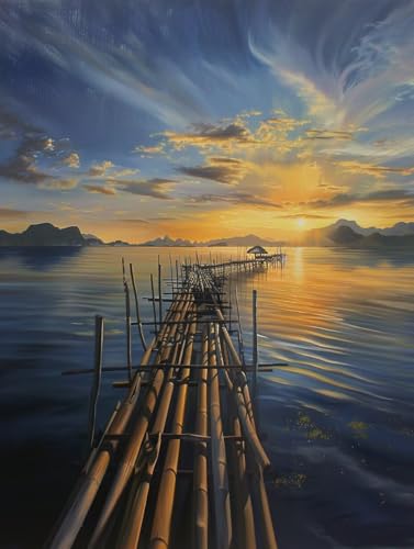 Diamond Painting Sonnenuntergang, Landschaft 5D Diamond Painting Erwachsene, DIY Basteln Erwachsene, Vollbohrer Diamant Kunst Stickerei Kreuzstich Kits, Deko Wohnzimmer und Wanddeko 60X80cm I-6041 Diamond Painting Sonnenuntergang, Landschaft 5D Diamond Painting Erwachsene, DIY Basteln Erwachsene, Vollbohrer Diamant Kunst Stickerei Kreuzstich Kits, Deko Wohnzimmer und Wanddeko 60X80cm I-6041 von KUEGDUNG