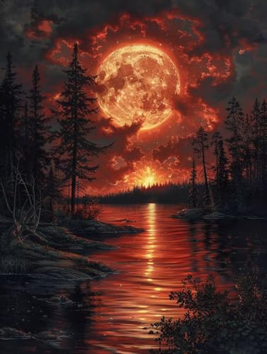 Diamond Painting Sonnenuntergang, Landschaft 5D Diamond Painting Erwachsene, DIY Basteln Erwachsene, Vollbohrer Diamant Kunst Stickerei Kreuzstich Kits, Deko Wohnzimmer und Wanddeko 90x120cm 9-5053 Diamond Painting Sonnenuntergang, Landschaft 5D Diamond Painting Erwachsene, DIY Basteln Erwachsene, Vollbohrer Diamant Kunst Stickerei Kreuzstich Kits, Deko Wohnzimmer und Wanddeko 90x120cm 9-5053 von KUEGDUNG