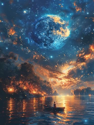 Diamond Painting Sonnenuntergang, Sternenhimmel 5D Diamond Painting Erwachsene, DIY Basteln Erwachsene, Vollbohrer Diamant Kunst Stickerei Kreuzstich Kits, Deko Wohnzimmer und Wanddeko 60X70cm 5-1867 Diamond Painting Sonnenuntergang, Sternenhimmel 5D Diamond Painting Erwachsene, DIY Basteln Erwachsene, Vollbohrer Diamant Kunst Stickerei Kreuzstich Kits, Deko Wohnzimmer und Wanddeko 60X70cm 5-1867 von KUEGDUNG