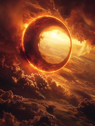 Diamond Painting Sonnenuntergang, Wolke 5D Diamond Painting Erwachsene, DIY Basteln Erwachsene, Vollbohrer Diamant Kunst Stickerei Kreuzstich Kits, Deko Wohnzimmer und Wanddeko 100x135cm V-7737 von KUEGDUNG