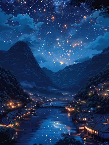 Diamond Painting Sternenhimmel, 5D Diamond Painting Erwachsene Berg, DIY Basteln Erwachsene, Mosaikherstellung Set, Vollbohrer Diamant Kunst Stickerei Kreuzstich Kits, Deko Wohnzimmer 100x135cm 0-5268 Diamond Painting Sternenhimmel, 5D Diamond Painting Erwachsene Berg, DIY Basteln Erwachsene, Mosaikherstellung Set, Vollbohrer Diamant Kunst Stickerei Kreuzstich Kits, Deko Wohnzimmer 100x135cm 0-5268 von KUEGDUNG