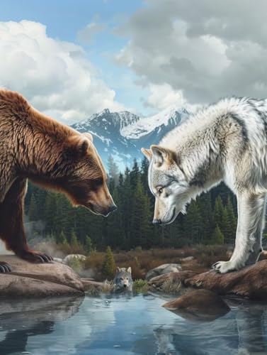 Diamond Painting Tier, Landschaft Diamond Painting Erwachsene, 5D DIY Bastelset Erwachsene Frauen, Vollbohrer Diamanten Malerei Stickerei Kreuzstich Set für Deko Wohnzimmer, Geschenke 90x120cm 5-1822 Diamond Painting Tier, Landschaft Diamond Painting Erwachsene, 5D DIY Bastelset Erwachsene Frauen, Vollbohrer Diamanten Malerei Stickerei Kreuzstich Set für Deko Wohnzimmer, Geschenke 90x120cm 5-1822 von KUEGDUNG