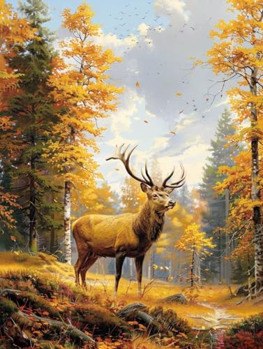 Diamond Painting Tier, Wald 5D Diamond Painting Erwachsene, DIY Basteln Erwachsene, Vollbohrer Diamant Kunst Stickerei Kreuzstich Kits, Deko Wohnzimmer und Wanddeko, Geschenke für Frauen 70x95cm E-819 Diamond Painting Tier, Wald 5D Diamond Painting Erwachsene, DIY Basteln Erwachsene, Vollbohrer Diamant Kunst Stickerei Kreuzstich Kits, Deko Wohnzimmer und Wanddeko, Geschenke für Frauen 70x95cm E-819 von KUEGDUNG