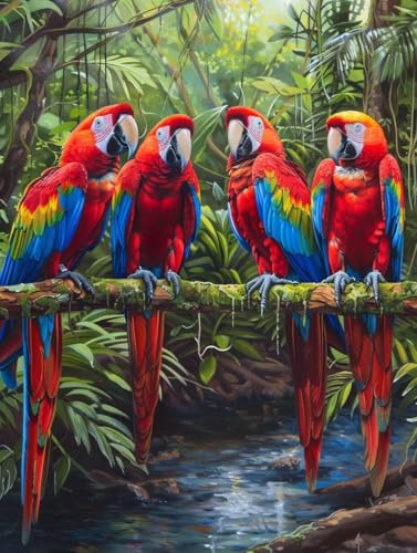 Diamond Painting Vogel, Pflanze Diamond Painting Erwachsene, 5D DIY Bastelset Erwachsene Frauen, Vollbohrer Diamanten Malerei Stickerei Kreuzstich Set für Deko Wohnzimmer, Geschenke 100x130cm 7-2382 von KUEGDUNG