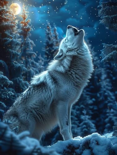 Diamond Painting Wolf, 5D Diamond Painting Erwachsene Tier, DIY Basteln Erwachsene, Mosaikherstellung Set, Vollbohrer Diamant Kunst Stickerei Kreuzstich Kits, Deko Wohnzimmer Geschenke 80X110cm S-9391 Diamond Painting Wolf, 5D Diamond Painting Erwachsene Tier, DIY Basteln Erwachsene, Mosaikherstellung Set, Vollbohrer Diamant Kunst Stickerei Kreuzstich Kits, Deko Wohnzimmer Geschenke 80X110cm S-9391 von KUEGDUNG