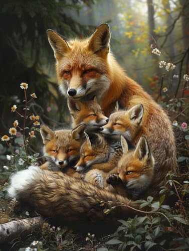 Diamond Painting Wolf, Tier Diamond Painting Erwachsene, 5D DIY Bastelset Erwachsene Frauen, Vollbohrer Diamanten Malerei Stickerei Kreuzstich Set für Deko Wohnzimmer, Geschenke 100x135cm 1-8491 von KUEGDUNG