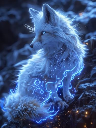 Diamond Painting Wolf, Tier Diamond Painting Erwachsene, 5D DIY Bastelset Erwachsene Frauen, Vollbohrer Diamanten Malerei Stickerei Kreuzstich Set für Deko Wohnzimmer, Geschenke 100x135cm D-3504 von KUEGDUNG