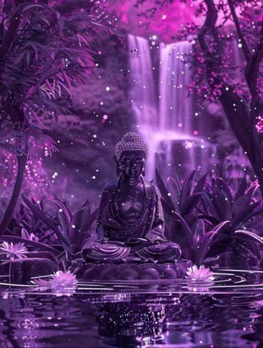 Diamond Painting Zen, Landschaft Diamond Painting Erwachsene, 5D DIY Bastelset Erwachsene Frauen, Vollbohrer Diamanten Malerei Stickerei Kreuzstich Set für Deko Wohnzimmer, Geschenke 70x95cm 2-6352 von KUEGDUNG