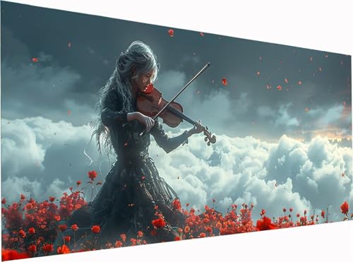 Frau Diamond Painting Erwachsene Groß XXL 300x100cm, 5D Diamant Painting Bilder Violine, DIY Stickerei Cross Stickerei Bastelset Erwachsene, Full Drill Diamant Malerei für Deko Wohnzimmer 4-5978 Frau Diamond Painting Erwachsene Groß XXL 300x100cm, 5D Diamant Painting Bilder Violine, DIY Stickerei Cross Stickerei Bastelset Erwachsene, Full Drill Diamant Malerei für Deko Wohnzimmer 4-5978 von KUEGDUNG