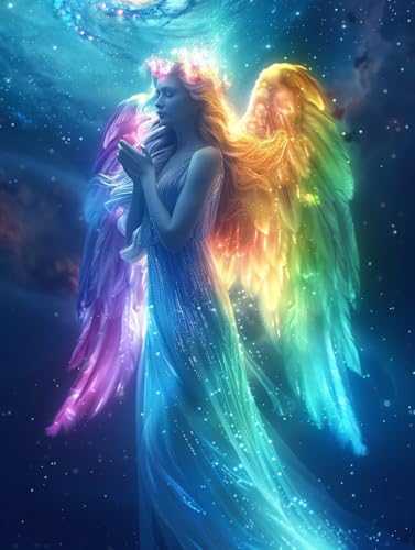 Frau Malen Nach Zahlen Erwachsene mit Rahmen, Malen Nach Zahlen Engel, DIY Set Erwachsene, Paint by Numbers Set mit Pinseln und Acrylfarben, Deko Wohnzimmer, Geschenke für Frauen 70x95cm M-8268 Frau Malen Nach Zahlen Erwachsene mit Rahmen, Malen Nach Zahlen Engel, DIY Set Erwachsene, Paint by Numbers Set mit Pinseln und Acrylfarben, Deko Wohnzimmer, Geschenke für Frauen 70x95cm M-8268 von KUEGDUNG