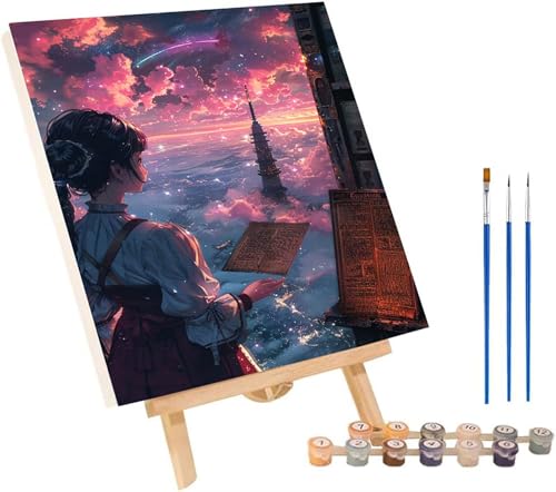 Frau Malen Nach Zahlen Erwachsene mit Rahmen, Malen Nach Zahlen Landschaft, DIY Set Erwachsene, Paint by Numbers Set mit Pinseln und Acrylfarben, Deko Wohnzimmer, Geschenke für Frauen 70x95cm 8-1236 Frau Malen Nach Zahlen Erwachsene mit Rahmen, Malen Nach Zahlen Landschaft, DIY Set Erwachsene, Paint by Numbers Set mit Pinseln und Acrylfarben, Deko Wohnzimmer, Geschenke für Frauen 70x95cm 8-1236 von KUEGDUNG