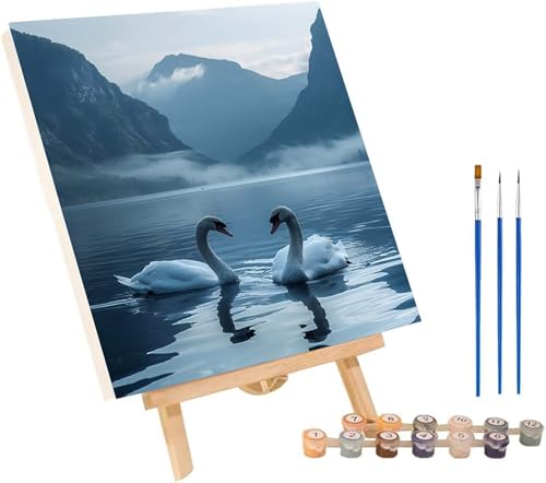 Gans Malen Nach Zahlen Erwachsene mit Rahmen, Malen Nach Zahlen Rivers, DIY Set Erwachsene, Paint by Numbers Set mit Pinseln und Acrylfarben, Deko Wohnzimmer, Geschenke für Frauen 100x135cm W-8451 Gans Malen Nach Zahlen Erwachsene mit Rahmen, Malen Nach Zahlen Rivers, DIY Set Erwachsene, Paint by Numbers Set mit Pinseln und Acrylfarben, Deko Wohnzimmer, Geschenke für Frauen 100x135cm W-8451 von KUEGDUNG
