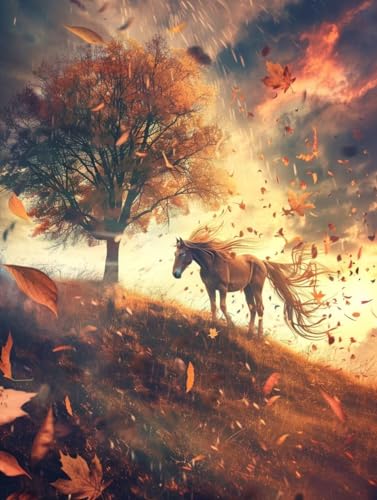 Horse Malen Nach Zahlen Erwachsene, Baum Malen Nach Zahlen, DIY Handgemalt Ölgemälde Kit Mit 3 Pinseln und Acrylfarbe, Paint by Numbers Bastelset Erwachsene für Deko Wohnzimmer 100x130cm 0-4381 Horse Malen Nach Zahlen Erwachsene, Baum Malen Nach Zahlen, DIY Handgemalt Ölgemälde Kit Mit 3 Pinseln und Acrylfarbe, Paint by Numbers Bastelset Erwachsene für Deko Wohnzimmer 100x130cm 0-4381 von KUEGDUNG
