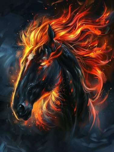 Horse Malen Nach Zahlen Erwachsene, Malen Nach Zahlen Tier, DIY Set Erwachsene Mit 3 Pinseln und Acrylfarbe, Paint by Numbers Handgemalt Ölgemälde Kit für Deko Wohnzimmer Geschenke 50x65cm 1-8202 Horse Malen Nach Zahlen Erwachsene, Malen Nach Zahlen Tier, DIY Set Erwachsene Mit 3 Pinseln und Acrylfarbe, Paint by Numbers Handgemalt Ölgemälde Kit für Deko Wohnzimmer Geschenke 50x65cm 1-8202 von KUEGDUNG