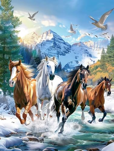 Horse Malen Nach Zahlen Erwachsene, Malen Nach Zahlen Vogel, DIY Set Erwachsene Mit 3 Pinseln und Acrylfarbe, Paint by Numbers Handgemalt Ölgemälde Kit für Deko Wohnzimmer Geschenke 60x80cm 0-7035 Horse Malen Nach Zahlen Erwachsene, Malen Nach Zahlen Vogel, DIY Set Erwachsene Mit 3 Pinseln und Acrylfarbe, Paint by Numbers Handgemalt Ölgemälde Kit für Deko Wohnzimmer Geschenke 60x80cm 0-7035 von KUEGDUNG