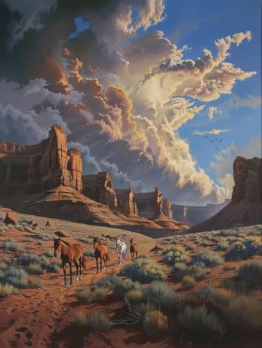 Horse Malen Nach Zahlen Erwachsene, Wolke Malen Nach Zahlen, DIY Handgemalt Ölgemälde Kit Mit 3 Pinseln und Acrylfarbe, Paint by Numbers Bastelset Erwachsene für Deko Wohnzimmer 40x50cm Y-5818 Horse Malen Nach Zahlen Erwachsene, Wolke Malen Nach Zahlen, DIY Handgemalt Ölgemälde Kit Mit 3 Pinseln und Acrylfarbe, Paint by Numbers Bastelset Erwachsene für Deko Wohnzimmer 40x50cm Y-5818 von KUEGDUNG