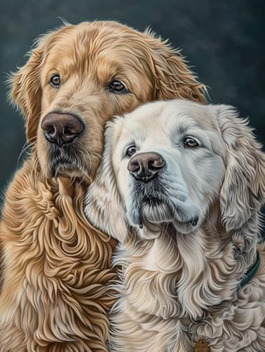 Hund Malen Nach Zahlen Erwachsene, Tier Malen Nach Zahlen, DIY Handgemalt Ölgemälde Kit Mit 3 Pinseln und Acrylfarbe, Paint by Numbers Bastelset Erwachsene für Deko Wohnzimmer Geschenke 30x40cm 7-3219 Hund Malen Nach Zahlen Erwachsene, Tier Malen Nach Zahlen, DIY Handgemalt Ölgemälde Kit Mit 3 Pinseln und Acrylfarbe, Paint by Numbers Bastelset Erwachsene für Deko Wohnzimmer Geschenke 30x40cm 7-3219 von KUEGDUNG