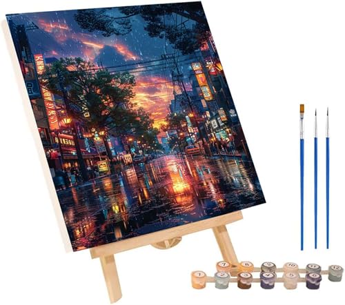 Japanische StraßEn Malen Nach Zahlen Erwachsene mit Rahmen, Malen Nach Zahlen Sonnenuntergang, DIY Set Erwachsene, Paint by Numbers Set mit Pinseln und Acrylfarben, Deko Wohnzimmer 100x130cm 0-4698 Japanische StraßEn Malen Nach Zahlen Erwachsene mit Rahmen, Malen Nach Zahlen Sonnenuntergang, DIY Set Erwachsene, Paint by Numbers Set mit Pinseln und Acrylfarben, Deko Wohnzimmer 100x130cm 0-4698 von KUEGDUNG