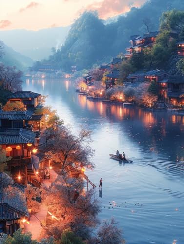 KUEGDUNG Rivers Malen Nach Zahlen Erwachsene mit Rahmen, Malen Nach Zahlen Landschaft, DIY Set Erwachsene, Paint by Numbers Set mit Pinseln und Acrylfarben, Deko Wohnzimmer Geschenke 100x130cm 0-2062 KUEGDUNG Rivers Malen Nach Zahlen Erwachsene mit Rahmen, Malen Nach Zahlen Landschaft, DIY Set Erwachsene, Paint by Numbers Set mit Pinseln und Acrylfarben, Deko Wohnzimmer Geschenke 100x130cm 0-2062 von KUEGDUNG