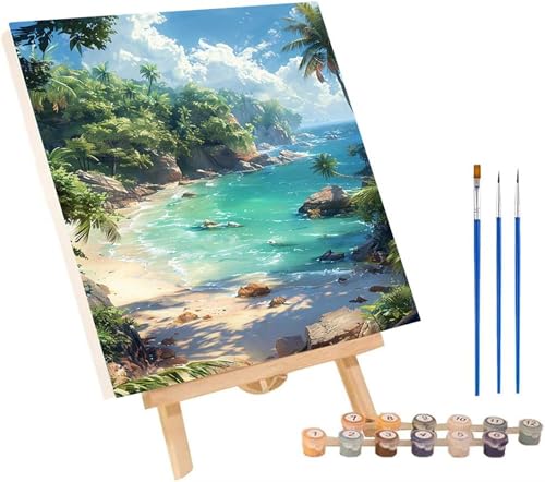 KUEGDUNG Strand Malen Nach Zahlen Erwachsene mit Rahmen, Malen Nach Zahlen Landschaft, DIY Set Erwachsene, Paint by Numbers Set mit Pinseln und Acrylfarben, Deko Wohnzimmer Geschenke 100x130cm G-4692 KUEGDUNG Strand Malen Nach Zahlen Erwachsene mit Rahmen, Malen Nach Zahlen Landschaft, DIY Set Erwachsene, Paint by Numbers Set mit Pinseln und Acrylfarben, Deko Wohnzimmer Geschenke 100x130cm G-4692 von KUEGDUNG