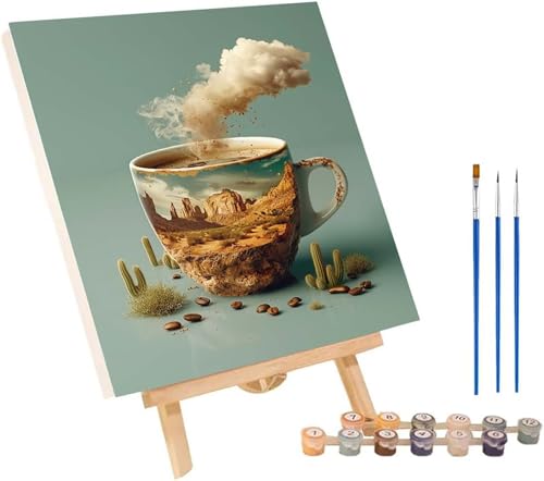 Kaffee Malen Nach Zahlen Erwachsene mit Rahmen, Malen Nach Zahlen Pflanzen, DIY Set Erwachsene, Paint by Numbers Set mit Pinseln und Acrylfarben, Deko Wohnzimmer, Geschenke für Frauen 100x135cm 9-2266 Kaffee Malen Nach Zahlen Erwachsene mit Rahmen, Malen Nach Zahlen Pflanzen, DIY Set Erwachsene, Paint by Numbers Set mit Pinseln und Acrylfarben, Deko Wohnzimmer, Geschenke für Frauen 100x135cm 9-2266 von KUEGDUNG