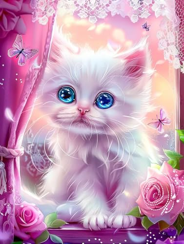 Katze Malen Nach Zahlen Erwachsene, Blume Malen Nach Zahlen, DIY Handgemalt Ölgemälde Kit Mit 3 Pinseln und Acrylfarbe, Paint by Numbers Bastelset Erwachsene für Deko Wohnzimmer 60x80cm 9-4748 Katze Malen Nach Zahlen Erwachsene, Blume Malen Nach Zahlen, DIY Handgemalt Ölgemälde Kit Mit 3 Pinseln und Acrylfarbe, Paint by Numbers Bastelset Erwachsene für Deko Wohnzimmer 60x80cm 9-4748 von KUEGDUNG