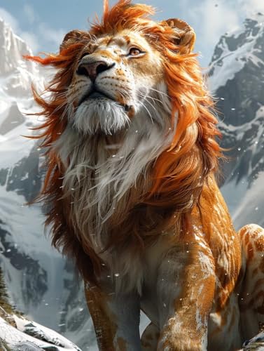 LöWe Malen Nach Zahlen Erwachsene mit Rahmen, Malen Nach Zahlen Berg, DIY Set Erwachsene, Paint by Numbers Set mit Pinseln und Acrylfarben, Deko Wohnzimmer, Geschenke für Frauen 70x95cm J-4761 LöWe Malen Nach Zahlen Erwachsene mit Rahmen, Malen Nach Zahlen Berg, DIY Set Erwachsene, Paint by Numbers Set mit Pinseln und Acrylfarben, Deko Wohnzimmer, Geschenke für Frauen 70x95cm J-4761 von KUEGDUNG