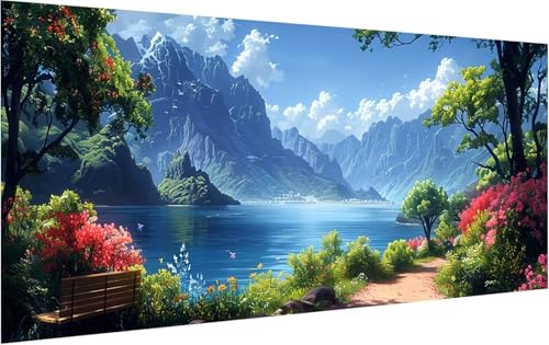 Malen Nach Zahlen Berg, Malen Nach Zahlen Erwachsene Landschaft, DIY Set Erwachsene Mit Pinseln und Acrylfarbe, Paint by Numbers Adult für Deko Wohnzimmer und Zimmer Deko Geschenke 55x110cm E-6589 Malen Nach Zahlen Berg, Malen Nach Zahlen Erwachsene Landschaft, DIY Set Erwachsene Mit Pinseln und Acrylfarbe, Paint by Numbers Adult für Deko Wohnzimmer und Zimmer Deko Geschenke 55x110cm E-6589 von KUEGDUNG