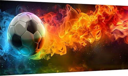 Malen Nach Zahlen Erwachsene FußBall, Malen Nach Zahlen Flamme, DIY Handgemalt Ölgemälde Leinwand Kits Mit Pinseln und Acrylfarbe, Paint by Numbers Adult Adult für Deko Wohnzimmer 40x80cm 1-2550 Malen Nach Zahlen Erwachsene FußBall, Malen Nach Zahlen Flamme, DIY Handgemalt Ölgemälde Leinwand Kits Mit Pinseln und Acrylfarbe, Paint by Numbers Adult Adult für Deko Wohnzimmer 40x80cm 1-2550 von KUEGDUNG