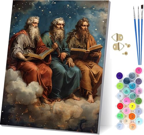 Malen Nach Zahlen Erwachsene Mann, Malen Nach Zahlen Buch, DIY Set Erwachsene Mit 3 Pinseln und Acrylfarbe, Paint by Numbers für Deko Wohnzimmer und Wanddeko, Als Geschenke für Frauen 60x80cm 0-9628 von KUEGDUNG
