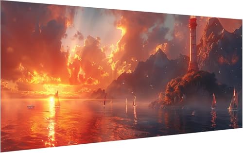 Malen Nach Zahlen Erwachsene Sonnenuntergang, Malen Nach Zahlen Landschaft, DIY Handgemalt Ölgemälde Leinwand Kits Mit Pinseln und Acrylfarbe, Deko Wohnzimmer und Zimmer Deko Geschenk 50x100cm 5-4442 Malen Nach Zahlen Erwachsene Sonnenuntergang, Malen Nach Zahlen Landschaft, DIY Handgemalt Ölgemälde Leinwand Kits Mit Pinseln und Acrylfarbe, Deko Wohnzimmer und Zimmer Deko Geschenk 50x100cm 5-4442 von KUEGDUNG