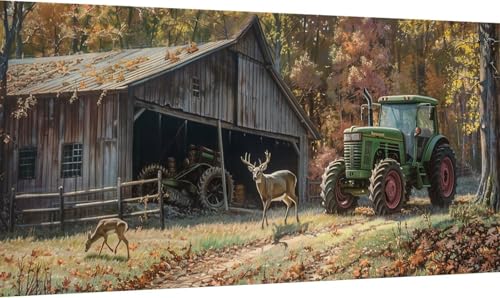 Malen Nach Zahlen Erwachsene Tier, Malen Nach Zahlen Wald, DIY Handgemalt Ölgemälde Leinwand Kits Mit Pinseln und Acrylfarbe, Paint by Numbers Adult für Deko Wohnzimmer und Zimmer Deko 30x60cm 6-2012 von KUEGDUNG